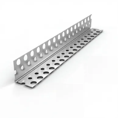 Colțar aluminiu EXTRA cu plasă, 3m, perforat (23x23) 0.3 mm